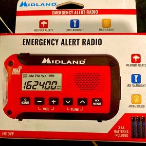 BNIB Midland Emergency Radio batteries included! Never opened or used!